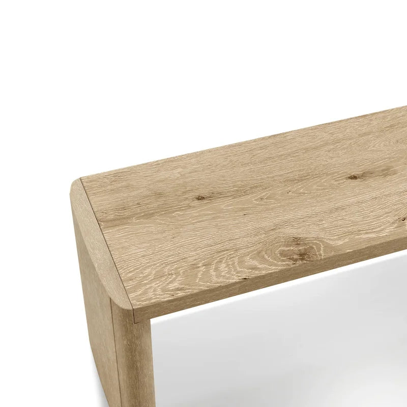 Banc de salle à manger en chêne à pieds panneau pour 2 personnes
