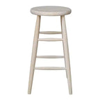 Tabouret de bar à hauteur de comptoir avec assise incurvée de 76 cm non fini – International Concepts : Bois massif, rond, sans dossier