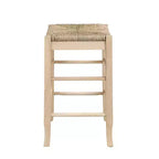 Tabouret de bar sans dossier Boraam Square Rush - hauteur comptoir - finition chêne blond