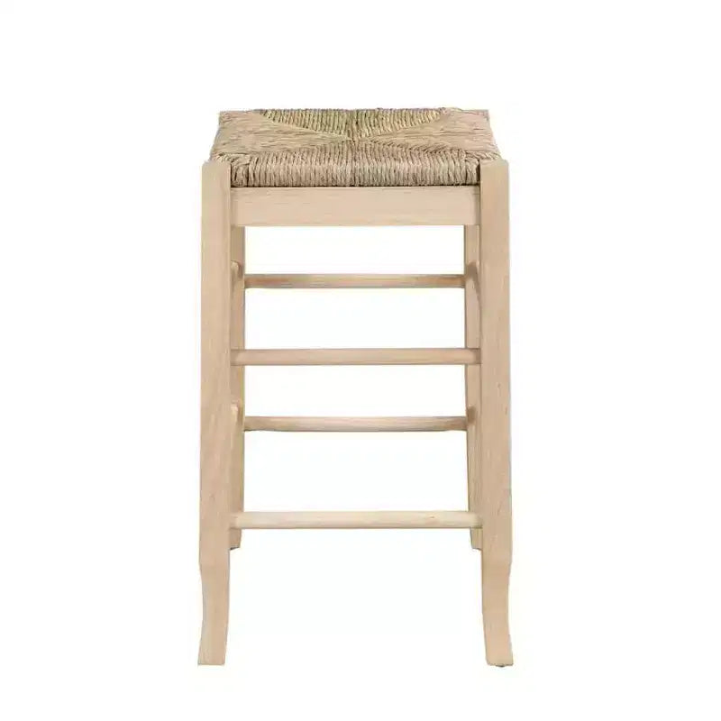 Tabouret de bar sans dossier Boraam Square Rush - hauteur comptoir - finition chêne blond