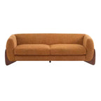 Christopher Knight Home Mia 82.75" Boucle Fabric 3 Seater Sofa Caramel