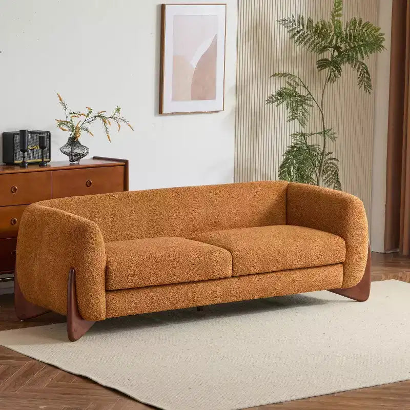Christopher Knight Home Mia Canapé 3 places en tissu bouclé 82,75 po Caramel