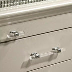 Ensemble table de chevet et commode 2 pièces en granit blanc perle - HOMES: Inside + Out