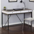 Buylateral Bureau 3 Tiroirs Chelsea Noir/Gris/Blanc