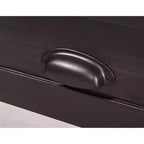 Table de Chevet en Bois avec Tiroir et Étagère Noire - ClickDecor : Style Traditionnel, Quincaillerie en Fer, Composite MDF