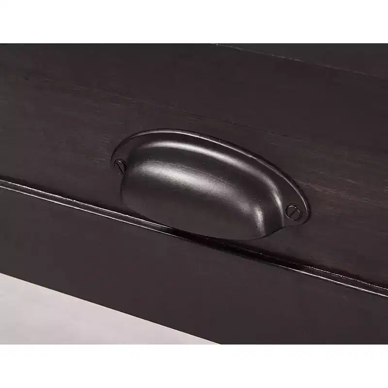 Table de Chevet en Bois avec Tiroir et Étagère Noire - ClickDecor : Style Traditionnel, Quincaillerie en Fer, Composite MDF
