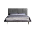 Lit Metis King en cuir grainé gris Acme Furniture