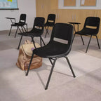 Chaise ergonomique Flash Furniture avec tablette rabattable à droite