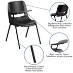 Chaise ergonomique Flash Furniture avec tablette rabattable à droite