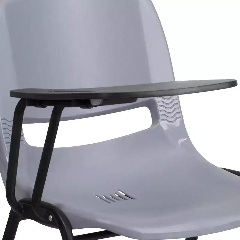 Chaise ergonomique Flash Furniture avec tablette rabattable à droite