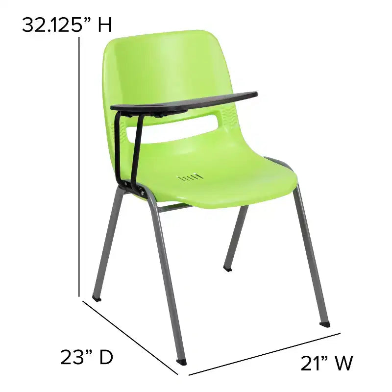 Chaise ergonomique Flash Furniture avec tablette rabattable à droite