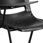 Chaise ergonomique Flash Furniture avec tablette rabattable à droite