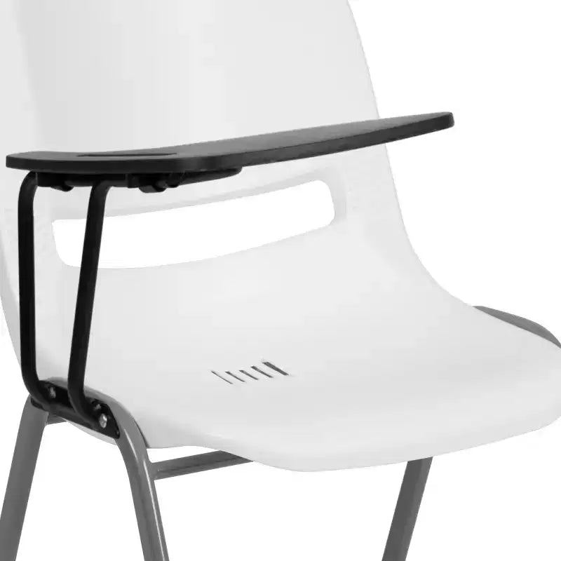 Chaise ergonomique Flash Furniture avec tablette rabattable à droite