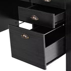 Costway Bureau d'ordinateur PC Portable Table d'écriture Poste de travail Meuble d'étude Étudiant Noir