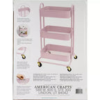 Chariot de rangement We R A La Cart avec poignées - Rose