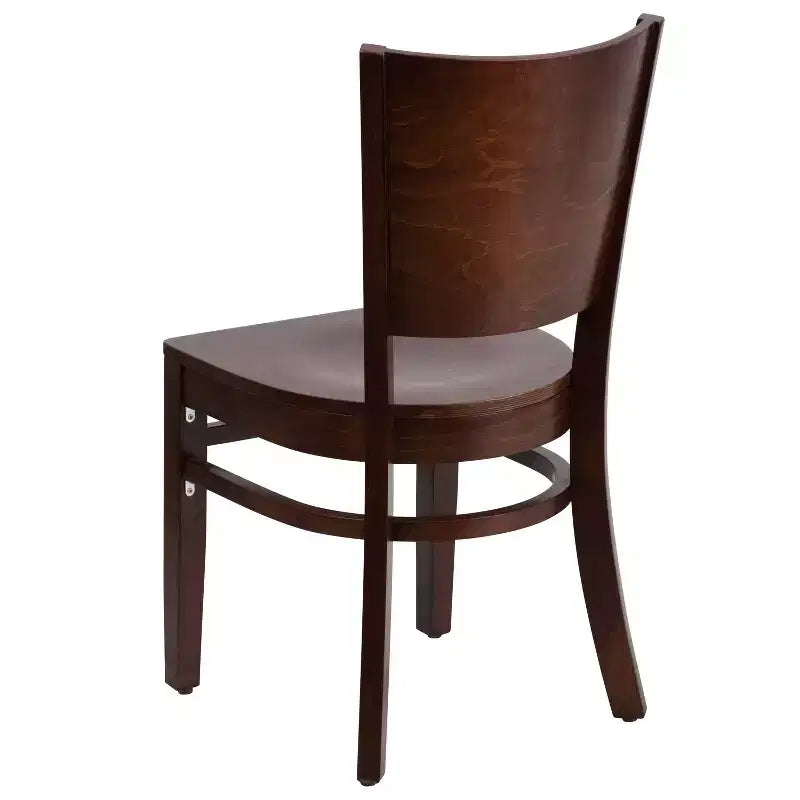 Chaise de restaurant en bois à dossier plein Flash Furniture 4 unités de la série Lacey