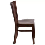 Chaise de restaurant en bois à dossier plein Flash Furniture 4 unités de la série Lacey