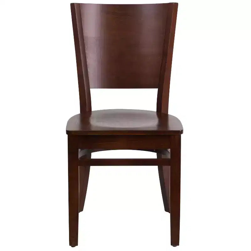Chaise de restaurant en bois à dossier plein Flash Furniture 4 unités de la série Lacey