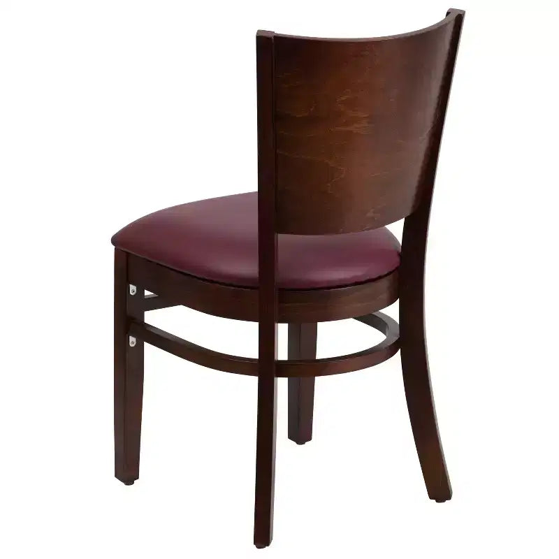 Chaise de restaurant en bois à dossier plein Flash Furniture 4 unités de la série Lacey