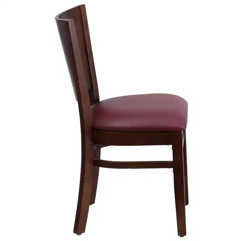 Chaise de restaurant en bois à dossier plein Flash Furniture 4 unités de la série Lacey