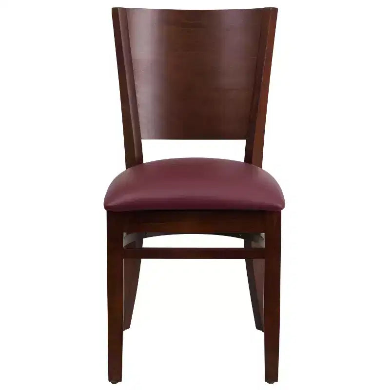 Chaise de restaurant en bois à dossier plein Flash Furniture 4 unités de la série Lacey