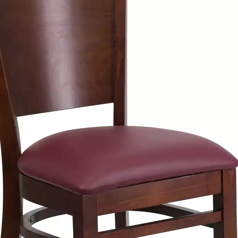 Chaise de restaurant en bois à dossier plein Flash Furniture 4 unités de la série Lacey
