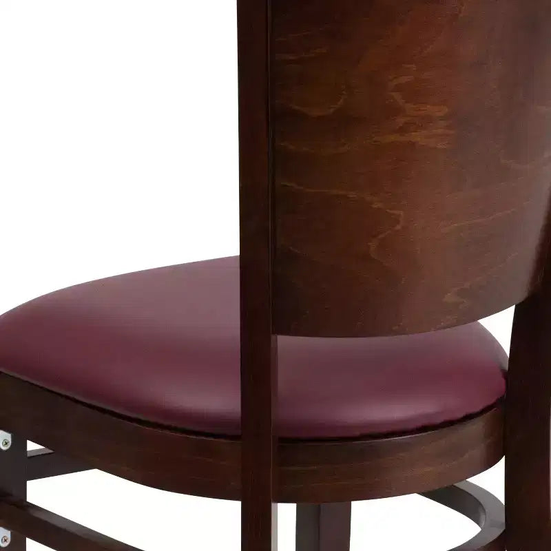 Chaise de restaurant en bois à dossier plein Flash Furniture 4 unités de la série Lacey