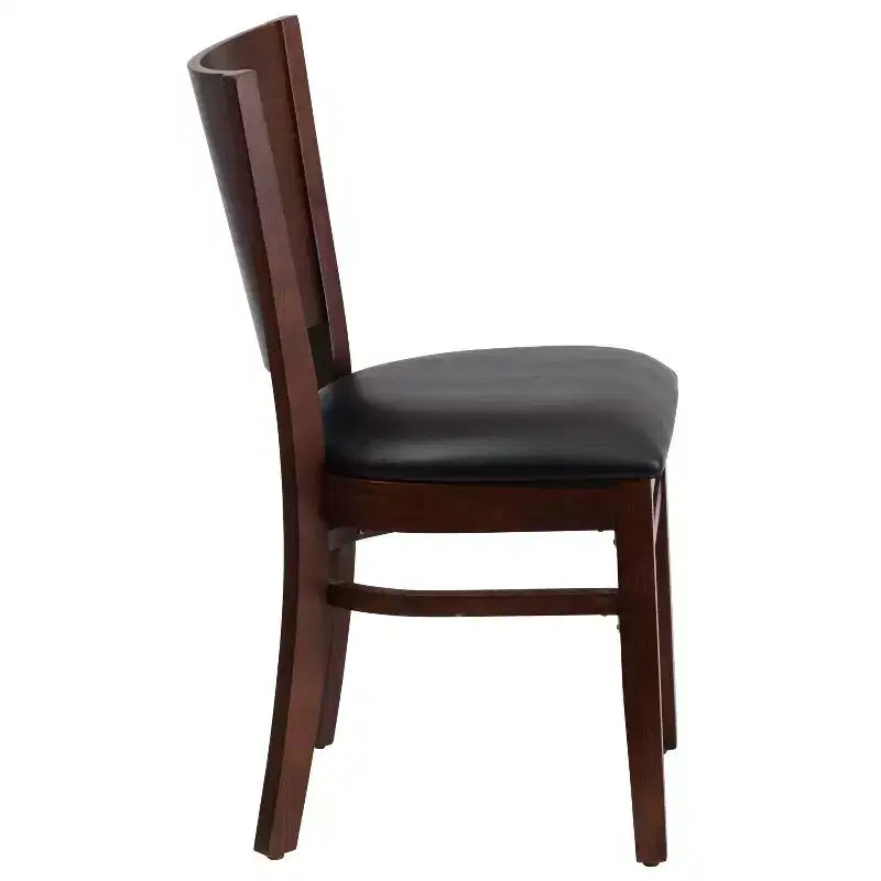 Chaise de restaurant en bois à dossier plein Flash Furniture 4 unités de la série Lacey