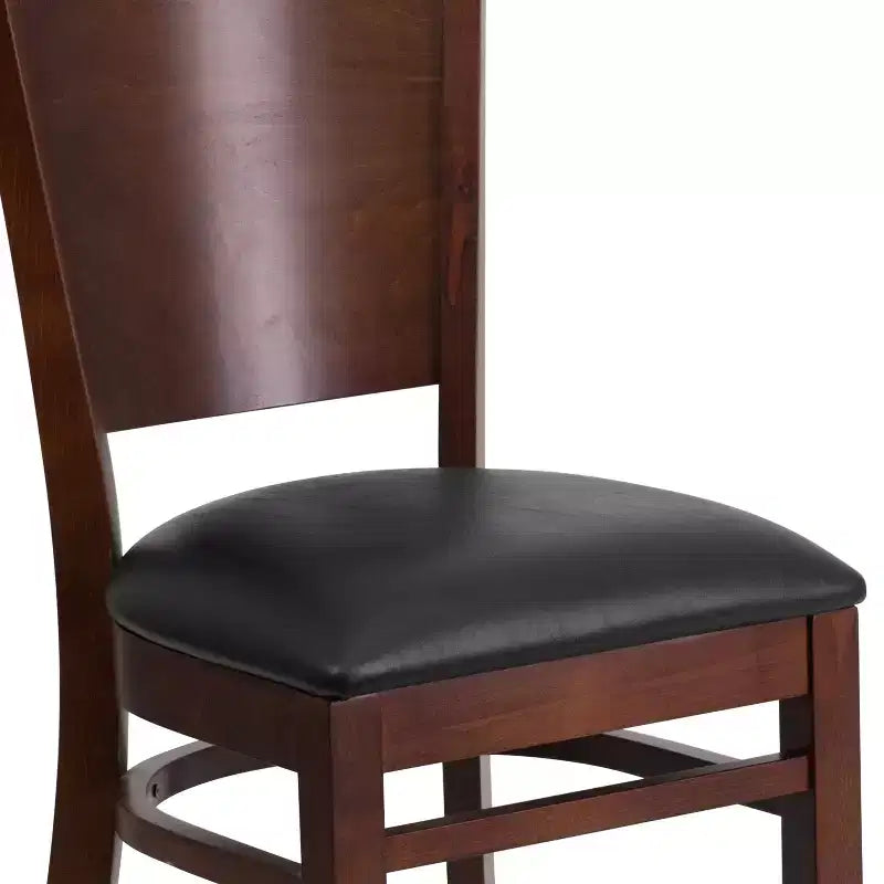 Chaise de restaurant en bois à dossier plein Flash Furniture 4 unités de la série Lacey