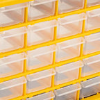 Organisateur de petites pièces Stalwart à 30 tiroirs, jaune