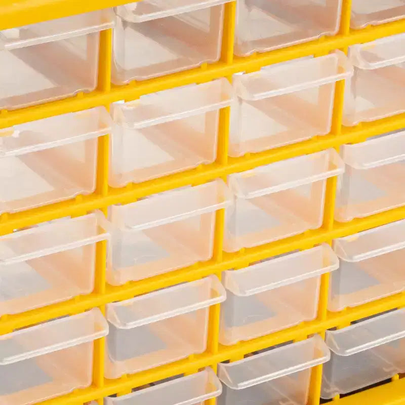 Organisateur de petites pièces Stalwart à 30 tiroirs, jaune