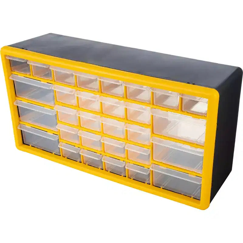 Organisateur de petites pièces Stalwart à 30 tiroirs, jaune