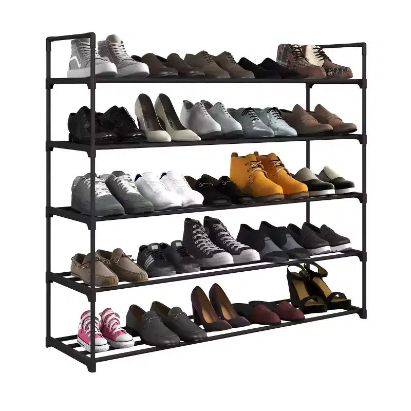 Étagère à chaussures Home-Complete à 5 niveaux pour 25 paires, noire