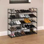 Étagère à chaussures Home-Complete à 5 niveaux pour 25 paires, noire