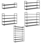 Étagère à chaussures Home-Complete à 5 niveaux pour 25 paires, noire