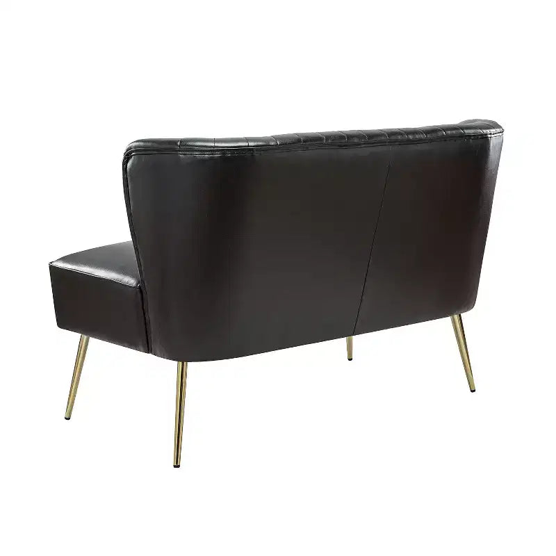 Monica 47 Causeuse contemporaine à oreilles pour salon et chambre à coucher, canapé 2 places confortable sans accoudoirs avec pieds en métal | KARAT HOME