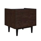Table de chevet Duane moderne côtelée avec tiroir - Manhattan Comfort