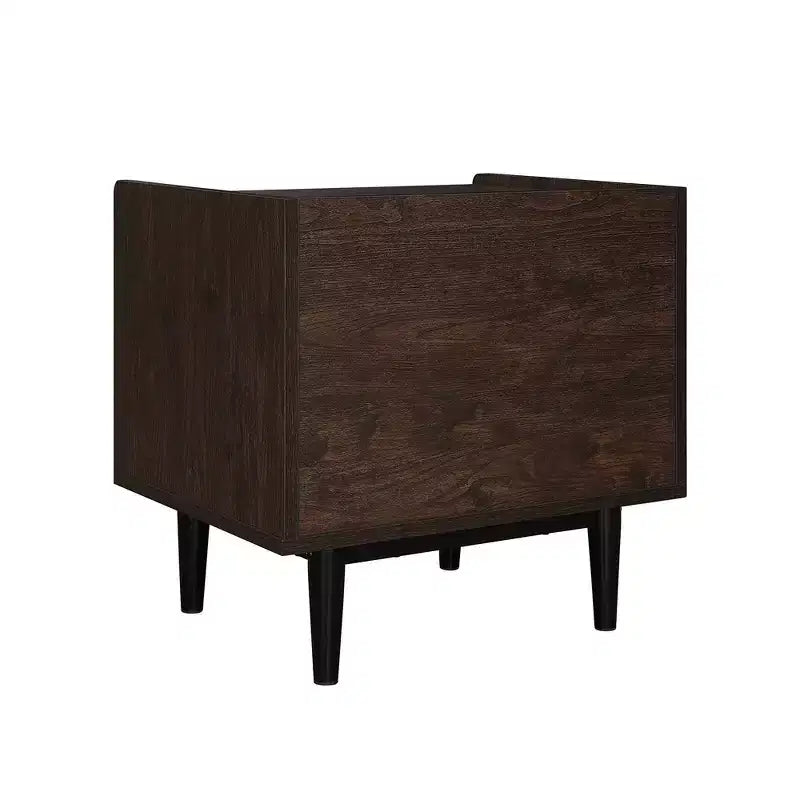 Table de chevet Duane moderne côtelée avec tiroir - Manhattan Comfort