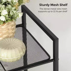 SONGMICS Étagère de Rangement pour Salle de Bain, Support Extensible en Acier pour Plantes avec Étagère Réglable