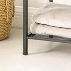SONGMICS Étagère de Rangement pour Salle de Bain, Support Extensible en Acier pour Plantes avec Étagère Réglable