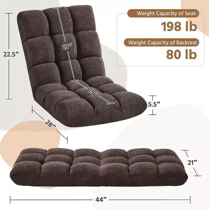 Chaise de sol pliante Yaheetech avec dossier pour adulte/animal de compagnie