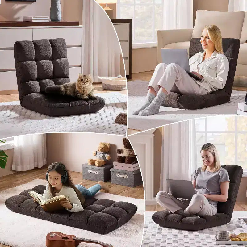 Chaise de sol pliante Yaheetech avec dossier pour adulte/animal de compagnie