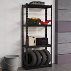 Costway Étagère métallique à 4 niveaux 1/2/3/4 PCS, robuste, avec pieds antidérapants, Noir