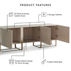 Meuble TV Forast Modern 3 portes de rangement 24/7 Shop At Home pour téléviseurs jusqu'à 65 pouces