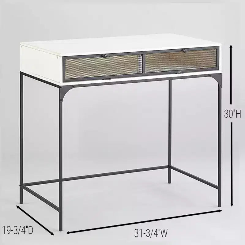 Bureau de style ferme industriel avec rangement de la collection Lakeside