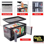 dbest products Quik Box Bacs de rangement empilables avec portes Organisateur pliable et conteneur pliable - 31,8 L