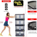 dbest products Quik Box Bacs de rangement empilables avec portes Organisateur pliable et conteneur pliable - 31,8 L