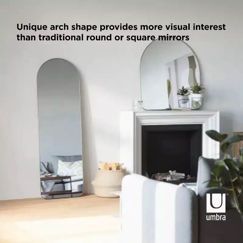 Miroir mural décoratif Hubba arqué à poser 20 x 62 - Umbra