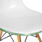 LeisureMod Cresco (Lot de 2) Chaises de salle à manger modernes en acrylique du milieu du siècle avec pieds Eiffel en bois  Chaises de cuisine et de salle à manger