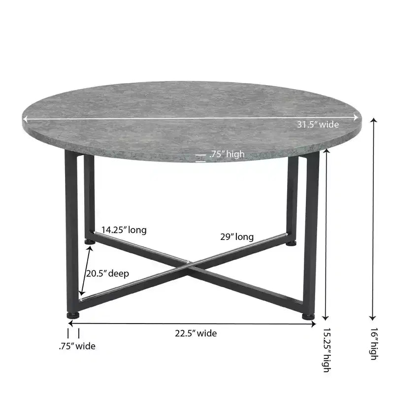 Table basse ronde Jamestown de Household Essentials